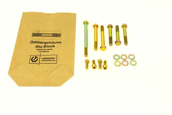 Montagesatz BMW M50/M52 Ölfiltergehäuse Alu-Block